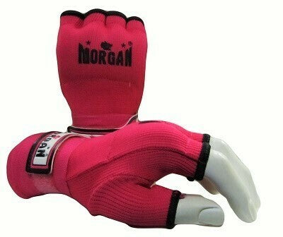 MORGAN Elasticated Easy Hand Wraps Muay Thai Boxing MMA UFC - Boxing Hand Wraps - Fluro Pink