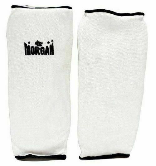 MORGAN Muay Thai Boxing Shin Guard Protectors - Shin Guards - white