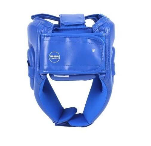 MORGAN WESING IBA Approved Leather Head Guard - Boxing Head Guard - BLU