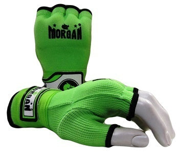 MORGAN Elasticated Easy Hand Wraps Muay Thai Boxing MMA UFC - Boxing Hand Wraps - BLACK