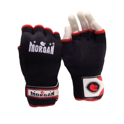 MORGAN Elasticated Easy Hand Wraps Muay Thai Boxing MMA UFC - Boxing Hand Wraps - BLACK