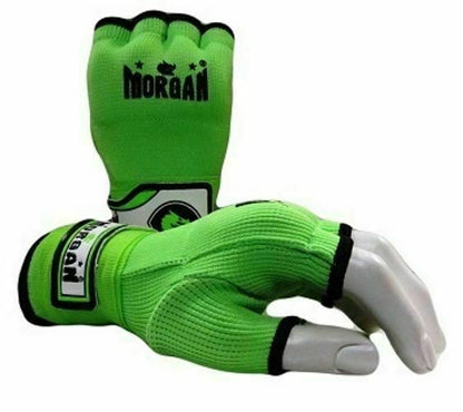 MORGAN Elasticated Easy Hand Wraps Muay Thai Boxing MMA UFC - Boxing Hand Wraps - Fluro Lime