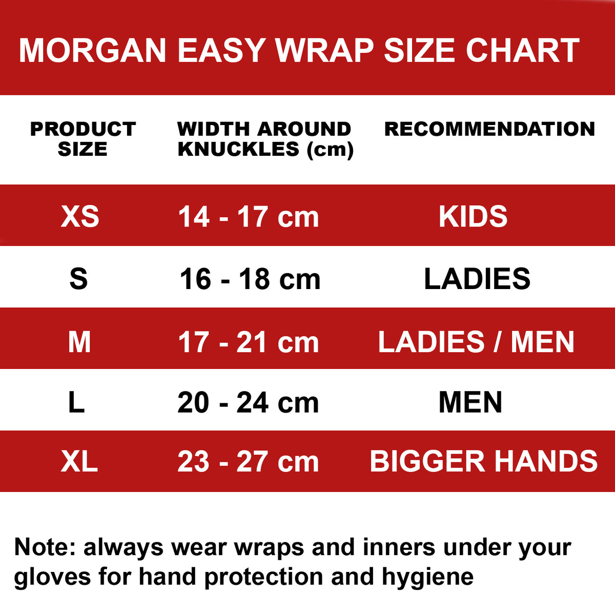 MORGAN Elasticated Easy Hand Wraps Muay Thai Boxing MMA UFC - Boxing Hand Wraps - Fluro Lime