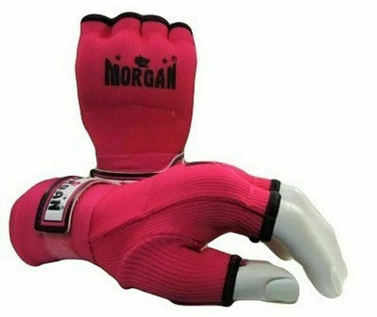 MORGAN Elasticated Easy Hand Wraps Muay Thai Boxing MMA UFC - Boxing Hand Wraps - Fluro Pink