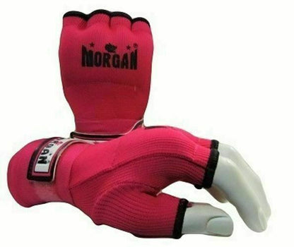 MORGAN Elasticated Easy Hand Wraps Muay Thai Boxing MMA UFC - Boxing Hand Wraps - Fluro Pink