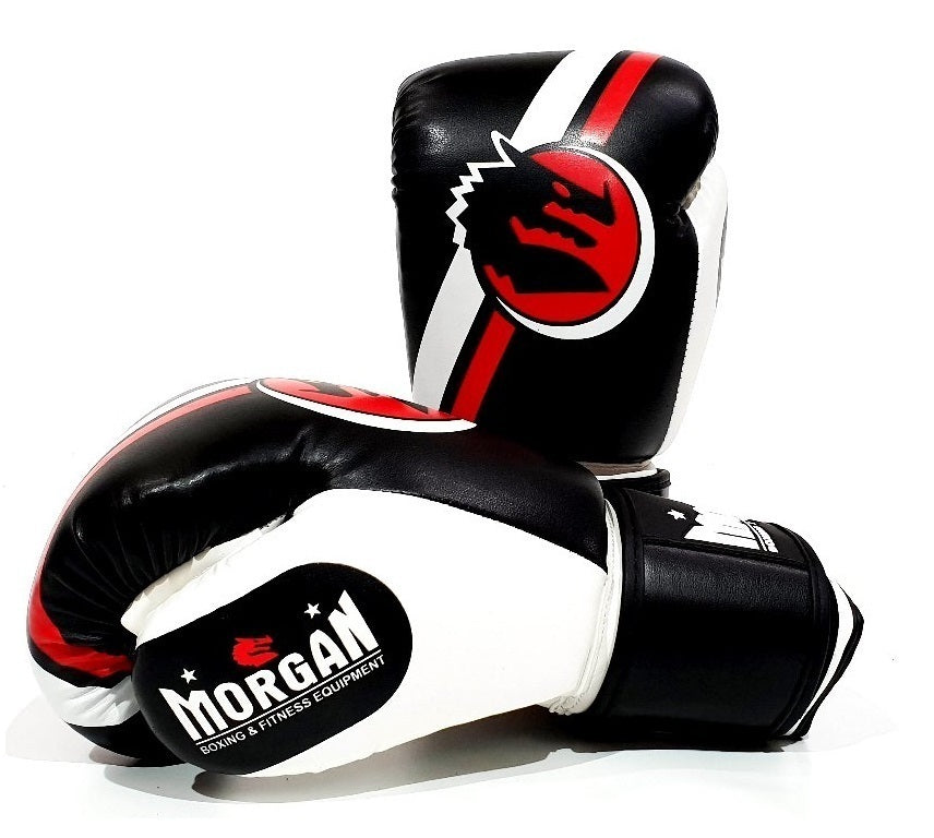 MORGAN V2 Classic Boxing Gloves (8-16Oz) - Boxing & Muay Thai - BLACK/WHITE