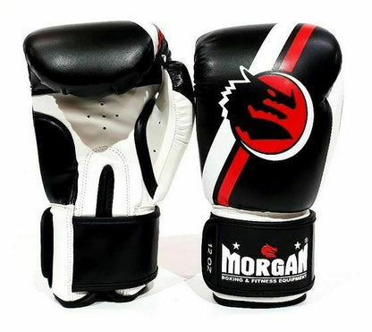 MORGAN V2 Classic Boxing Gloves (8-16Oz) - Boxing & Muay Thai - BLACK/WHITE