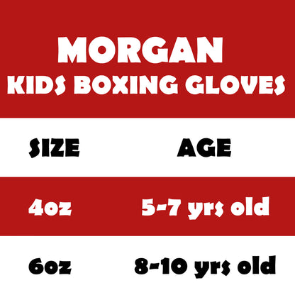 MORGAN V2 Classic Kids Boxing Muay Thai Boxing Gloves (4-6Oz) - BLACK/WHITE