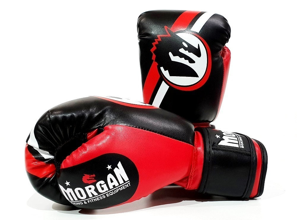 MORGAN V2 Classic Kids Boxing Muay Thai Boxing Gloves (4-6Oz) - RED/BLACK