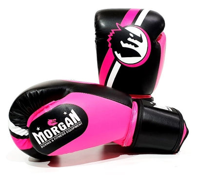 MORGAN V2 Classic Boxing Gloves (8-16Oz) - Boxing & Muay Thai - Fluro Pink/Black