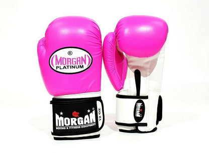 MORGAN V2 Platinum Leather Sparring Muay Thai Boxing Gloves - Boxing & Muay Thai - BLACK