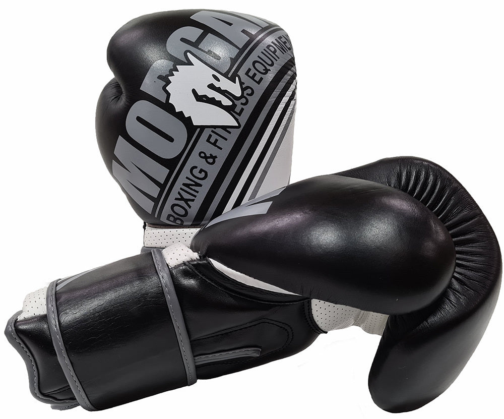 MORGAN Aventus Leather Boxing Gloves - Boxing & Muay Thai - BLACK