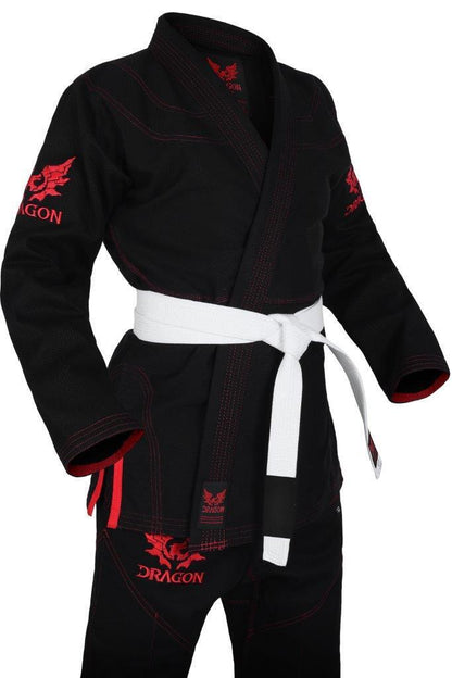 MORGAN DRAGON V2 450Gsm BJJ Gi - IBJJF Approved (Black) - BJJ Gi