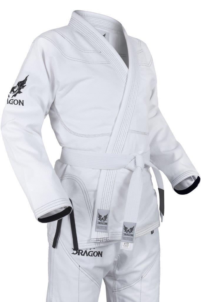MORGAN DRAGON V2 450Gsm BJJ Gi - IBJJF Approved (White) - BJJ Gi