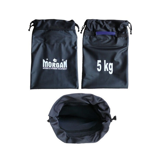 1x Pair 5Kg MORGAN Sand Bag Pockets Kettlebells Exercise Home Gym Dumbbells