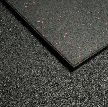 MORGAN Commercial Grade Rubber Floor Tiles | Red Fleck (1m X 1m X 15mm)