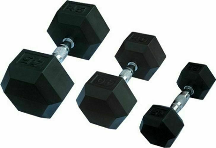 MORGAN STRENGTH EQUIPMENT Training Rubber Hex Dumbbells - Pair (2-35Kg)