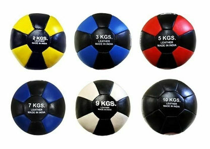 MORGAN Leather Medicine Ball (2-3-5-7-9-10Kg) - Functional Fitness