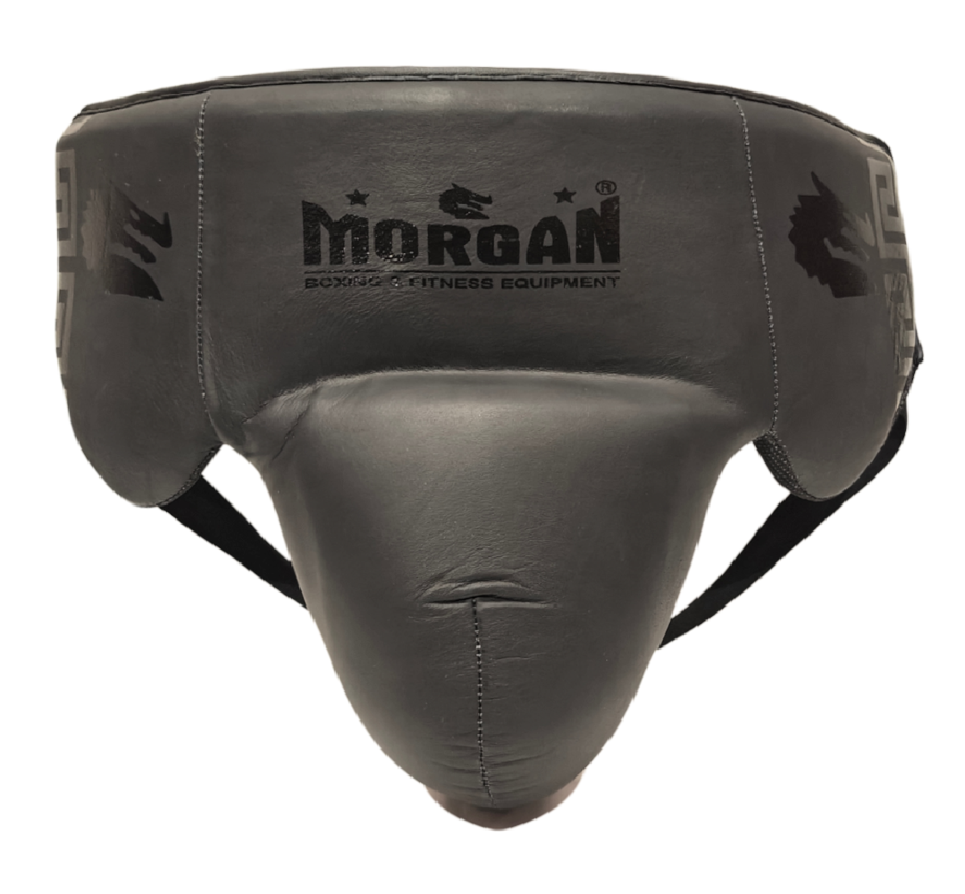 MORGAN B2 Bomber Leather Groin Guard - Large | Boxing MMA Protection
