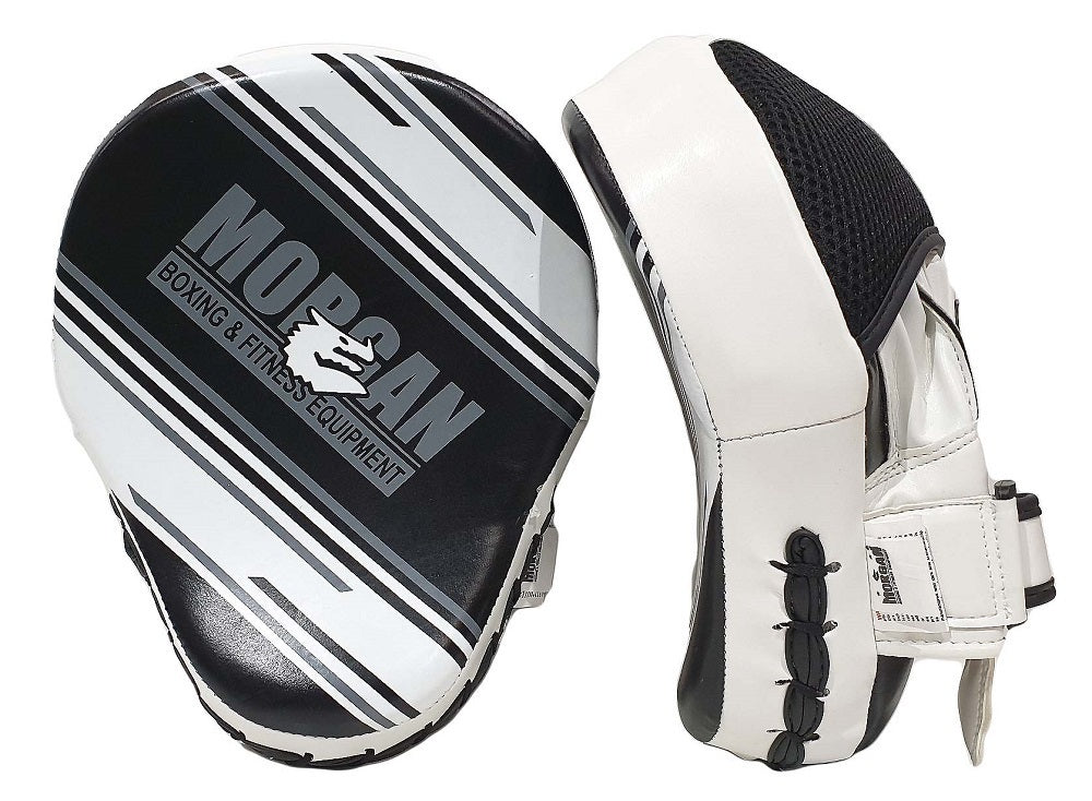 MORGAN AVENTUS Genuine Leather Boxing Focus Pads MITTS (PAIR) Pre-Bent
