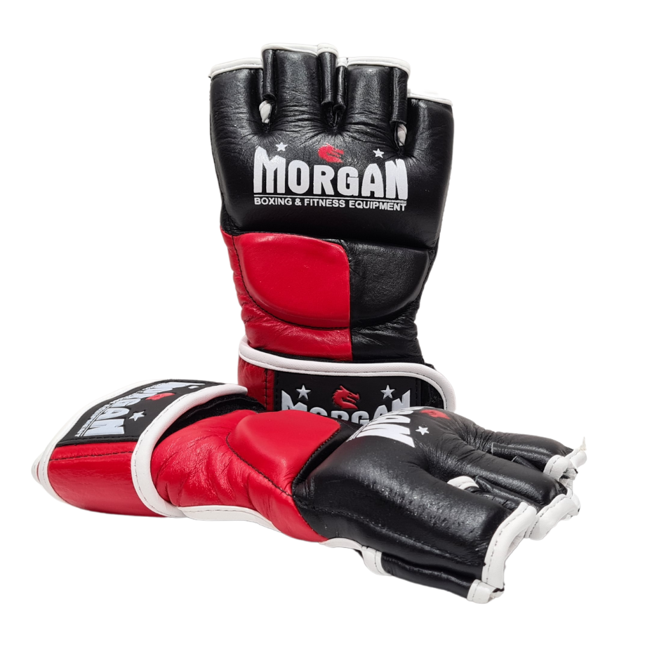 MORGAN V2 Platinum Leather MMA UFC Fight Gloves - MMA Training Gear