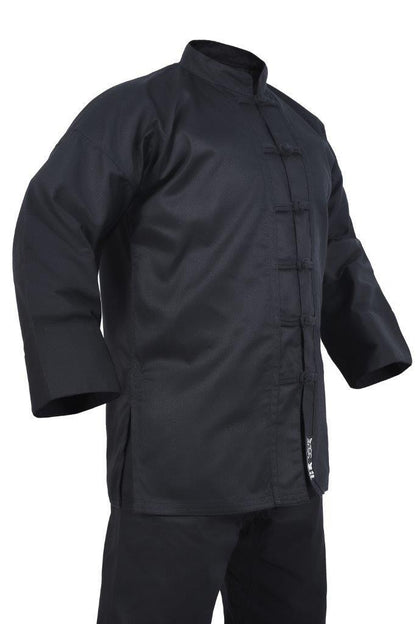 MORGAN YAMASAKI Kung Fu Martial Arts Uniforms (Black Trim) - 10Oz