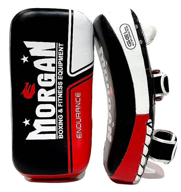 MORGAN Endurance Gel Leather Curved Thai Pads (Pair)