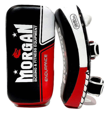 MORGAN Endurance Gel Leather Curved Thai Pads (Pair)