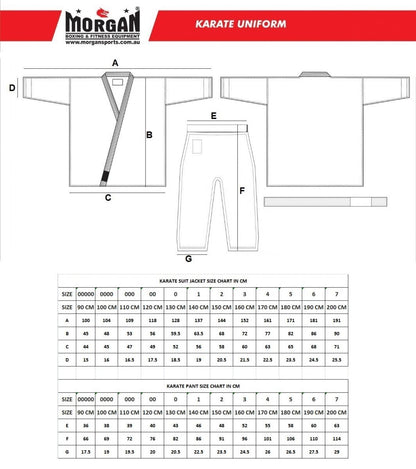 MORGAN DRAGON Karate GI Uniform(Black) - 8Oz - Karate Uniform