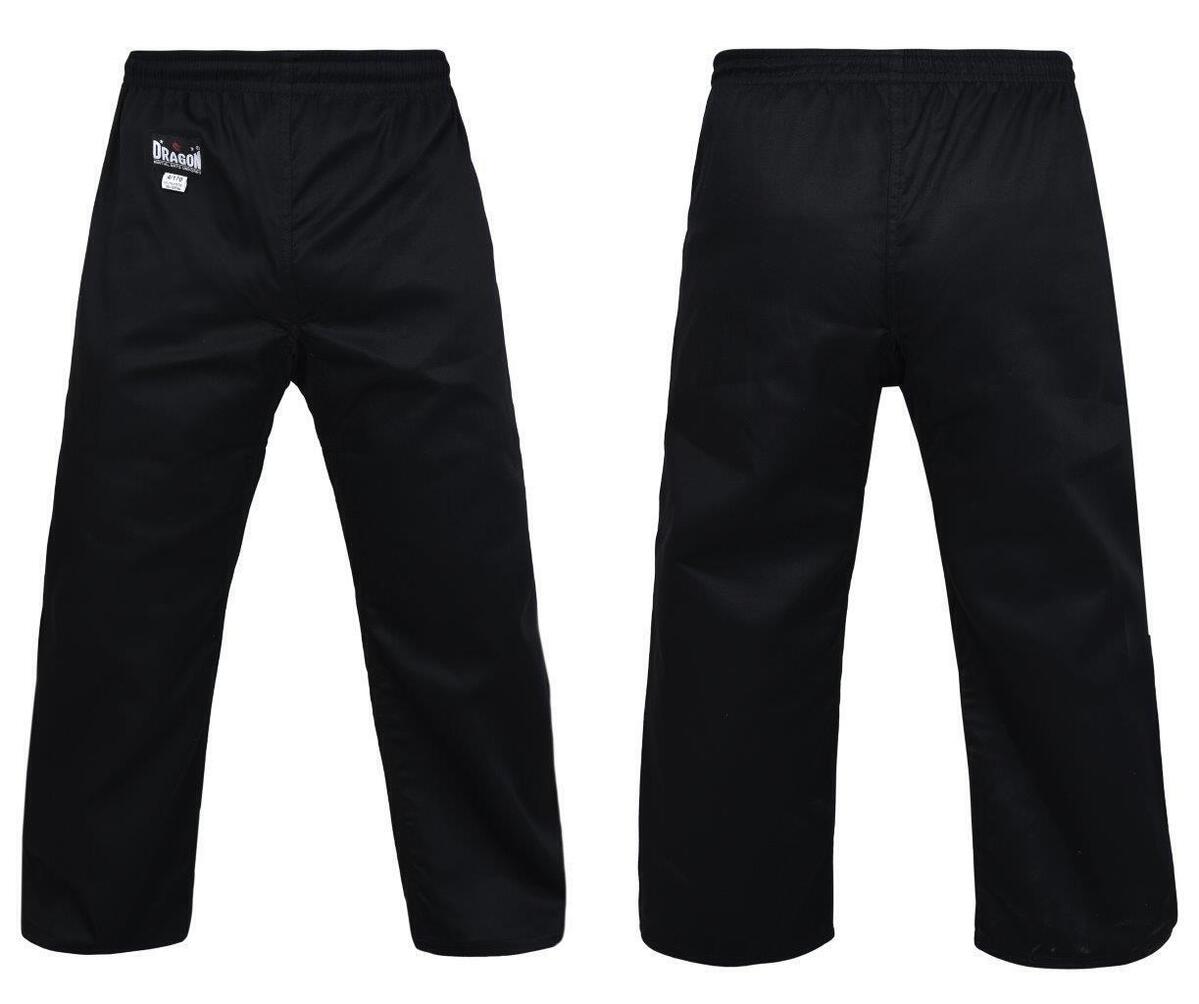 MORGAN DRAGON Martial Arts Black Gi Pants (8Oz) - Martial Arts Pants