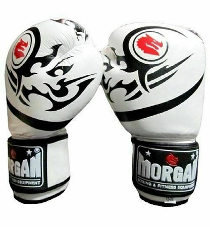 MORGAN Elite Boxing & Muay Thai Leather Gloves (8 -12 & 16Oz) - Fluro Pink