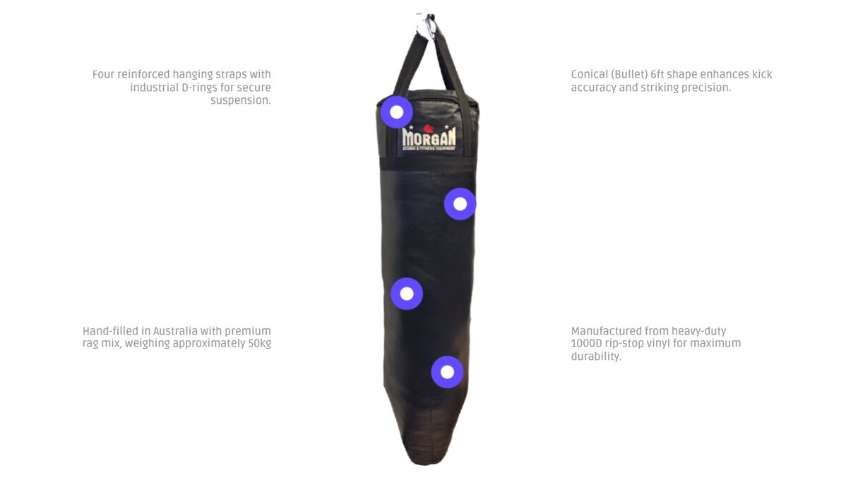 [Empty Case] Morgan 50kg 6ft Bullet Boxing Punch Bag