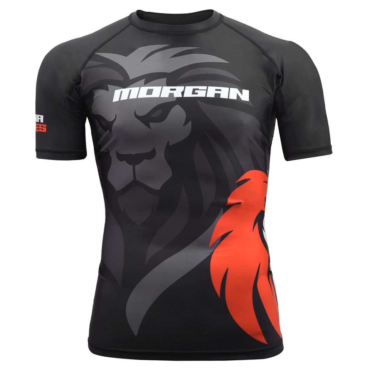 MORGAN Alpha Series Short Sleeve Rash Guard - BJJ Rash Guard - BLACK