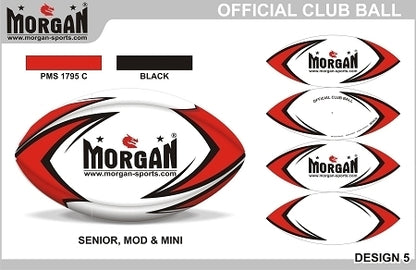 MORGAN 3-Ply Club Rugby Ball - Boxing & Martial Arts
