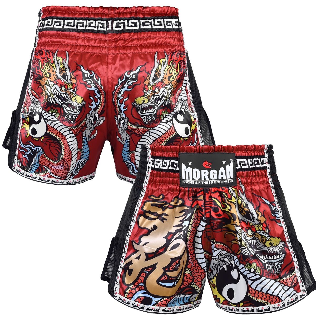 MORGAN Red Dragon Muay Thai Shorts - Boxing & MMA Shorts