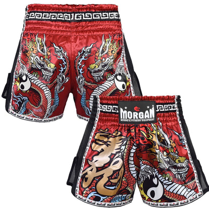 MORGAN Red Dragon Muay Thai Shorts - Boxing & MMA Shorts
