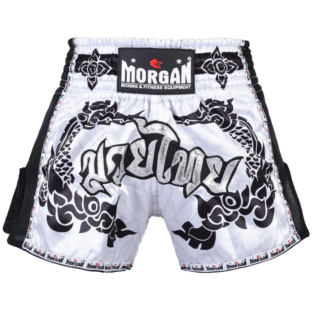 MORGAN White Dragon Muay Thai Shorts - Boxing & MMA Shorts