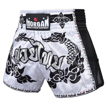 MORGAN White Dragon Muay Thai Shorts - Boxing & MMA Shorts