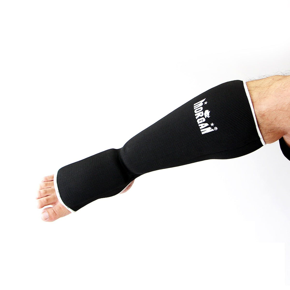 MORGAN Elastic Muay Thai Boxing Shin & Instep Muay Thai Boxing Shin Protectors - BLACK