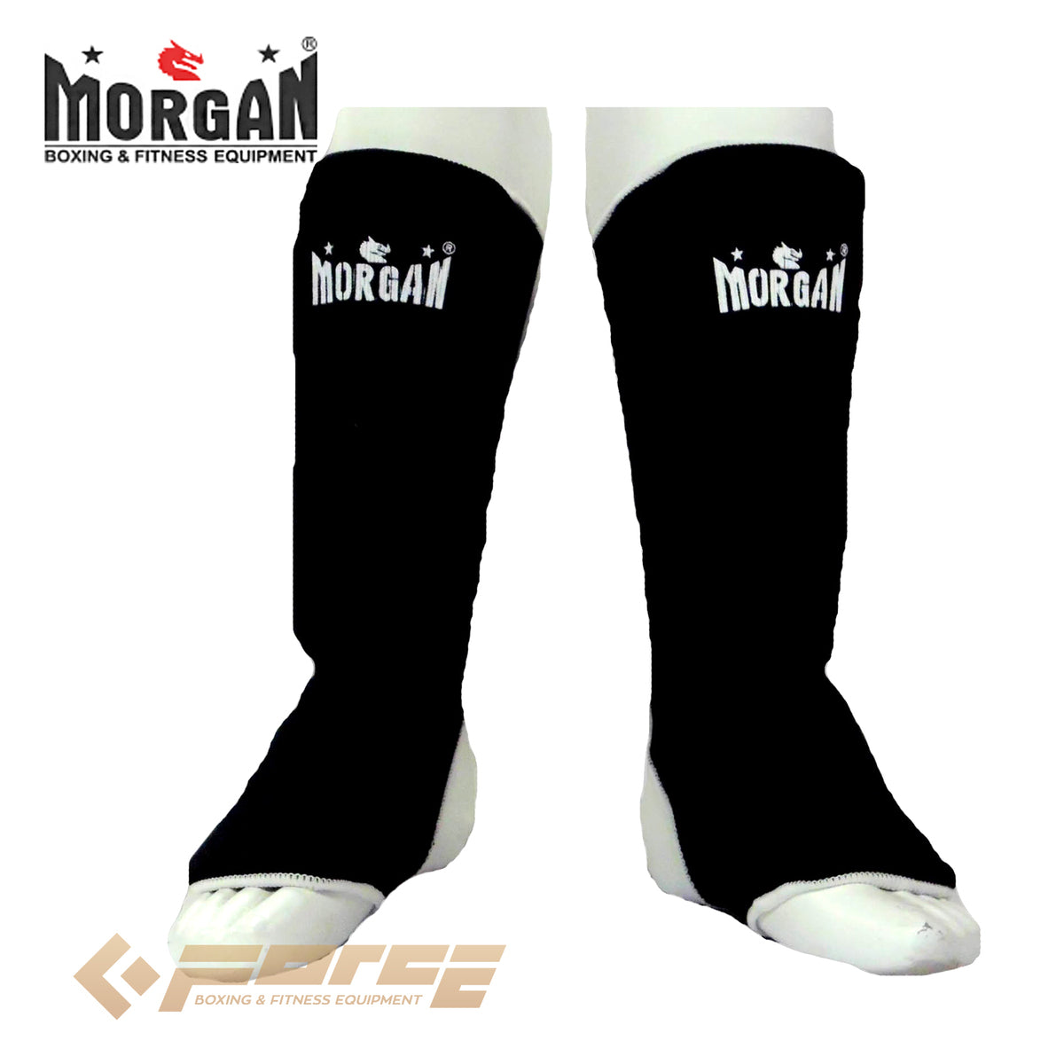 MORGAN Elastic Muay Thai Boxing Shin & Instep Muay Thai Boxing Shin Protectors - Blue