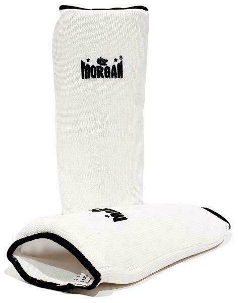 MORGAN Muay Thai Boxing Shin Guard Protectors - Shin Guards - white