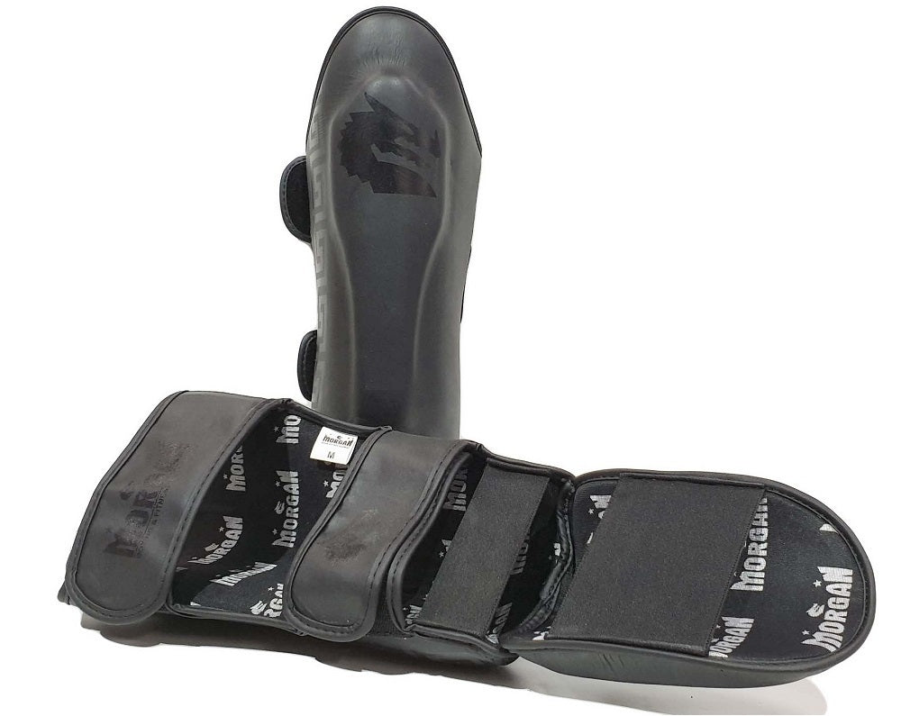 MORGAN B2 Bomber Leather Shin & Instep Guards Size M-XL - Boxing & Muay Thai
