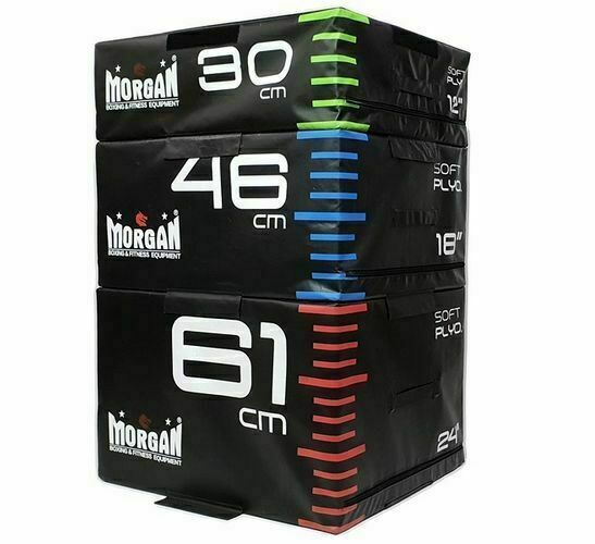MORGAN Hd Modular Plyo Box 12" + 18" + 24" (Set Of 3) Fitness Jump Excercise