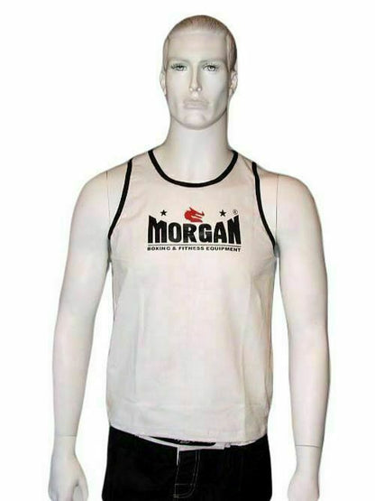 MORGAN BOXING MUAY THAI MMA Training Singlet - White - Boxing & MMA Shorts