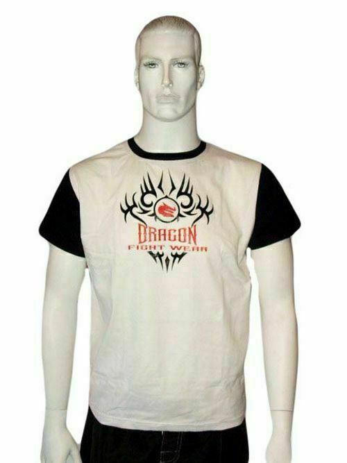 MORGAN Dragon Martial Arts Uniform Training T-Shirt White - Boxing & MMA Shorts