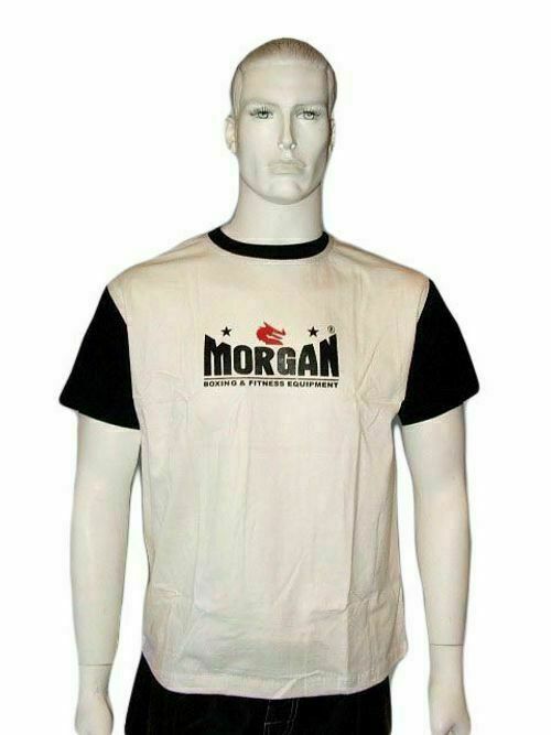 MORGAN Martial Arts Uniform Training T-shirt Top White - Boxing & MMA Shorts