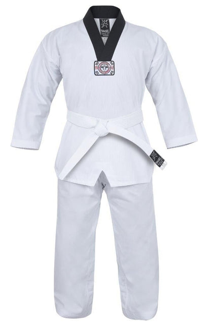 MORGAN YAMASAKI V2 Ribbed Taekwondo Uniform Black V Neck 8oz