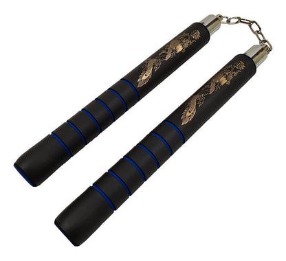 MORGAN Foam Training Nunchaku [Black/Blue]